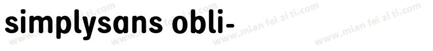 simplysans obli字体转换